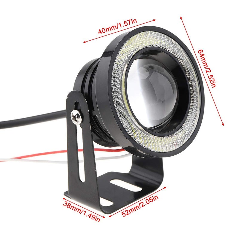 ePathChina 2pcs Eagle Eye LED Light, Universal COB Diaphragm Daytime Running Light 2.5 Inch 64MM 12V 1200LM DRL - Image 2